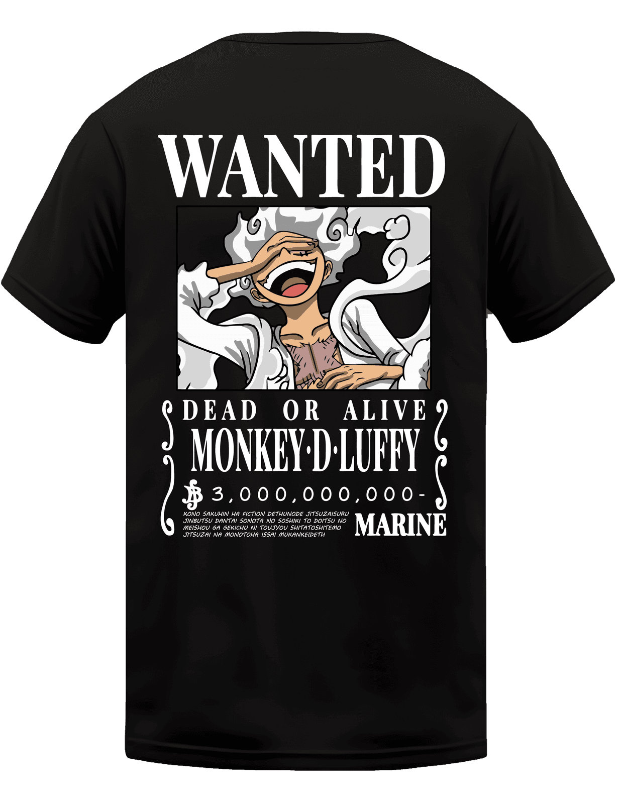 KIKO WEAR Monkey D. Luffy Black T-shirt