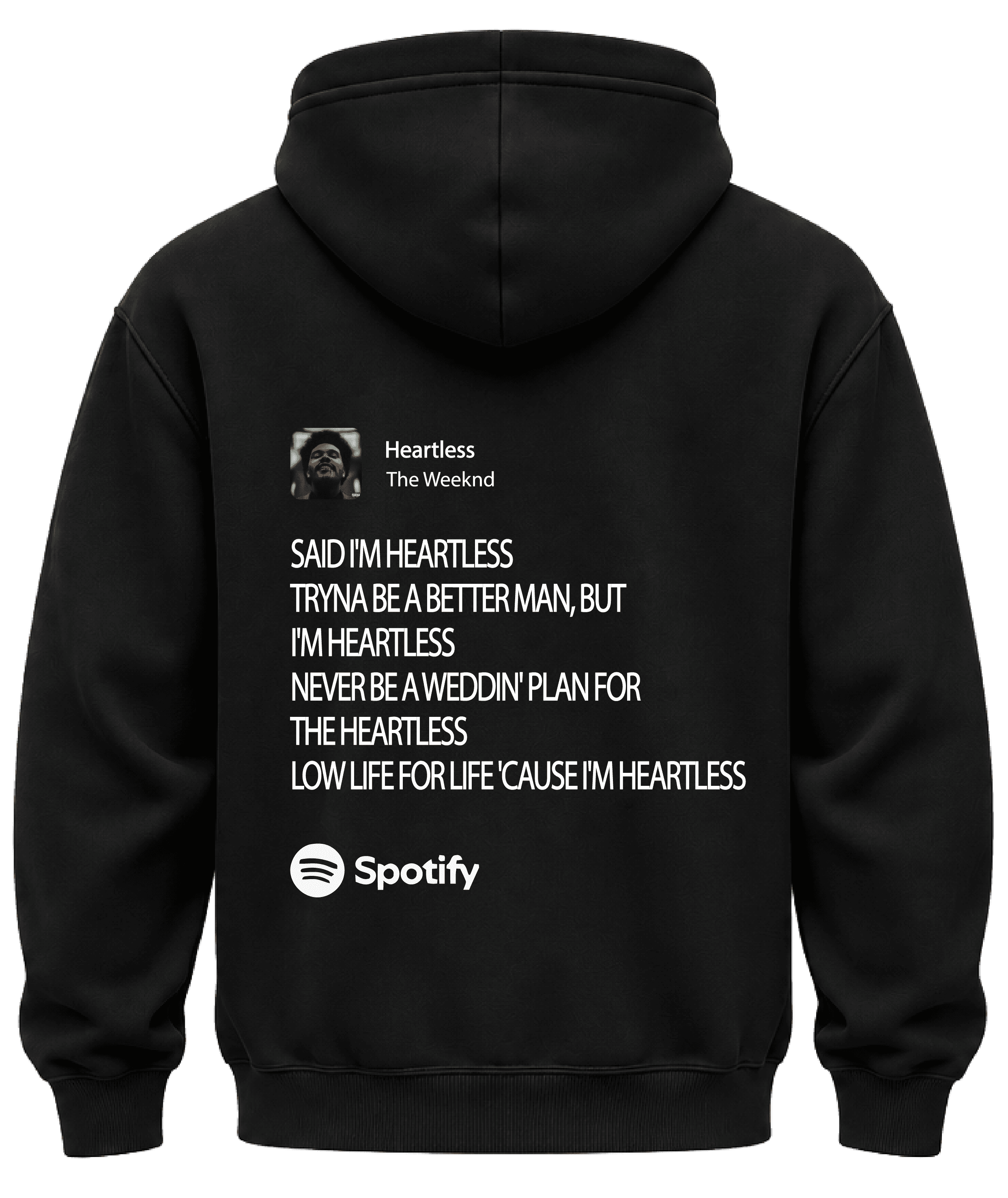 KIKO WEAR Heartless The Weeknd Hoodie Black hoodie