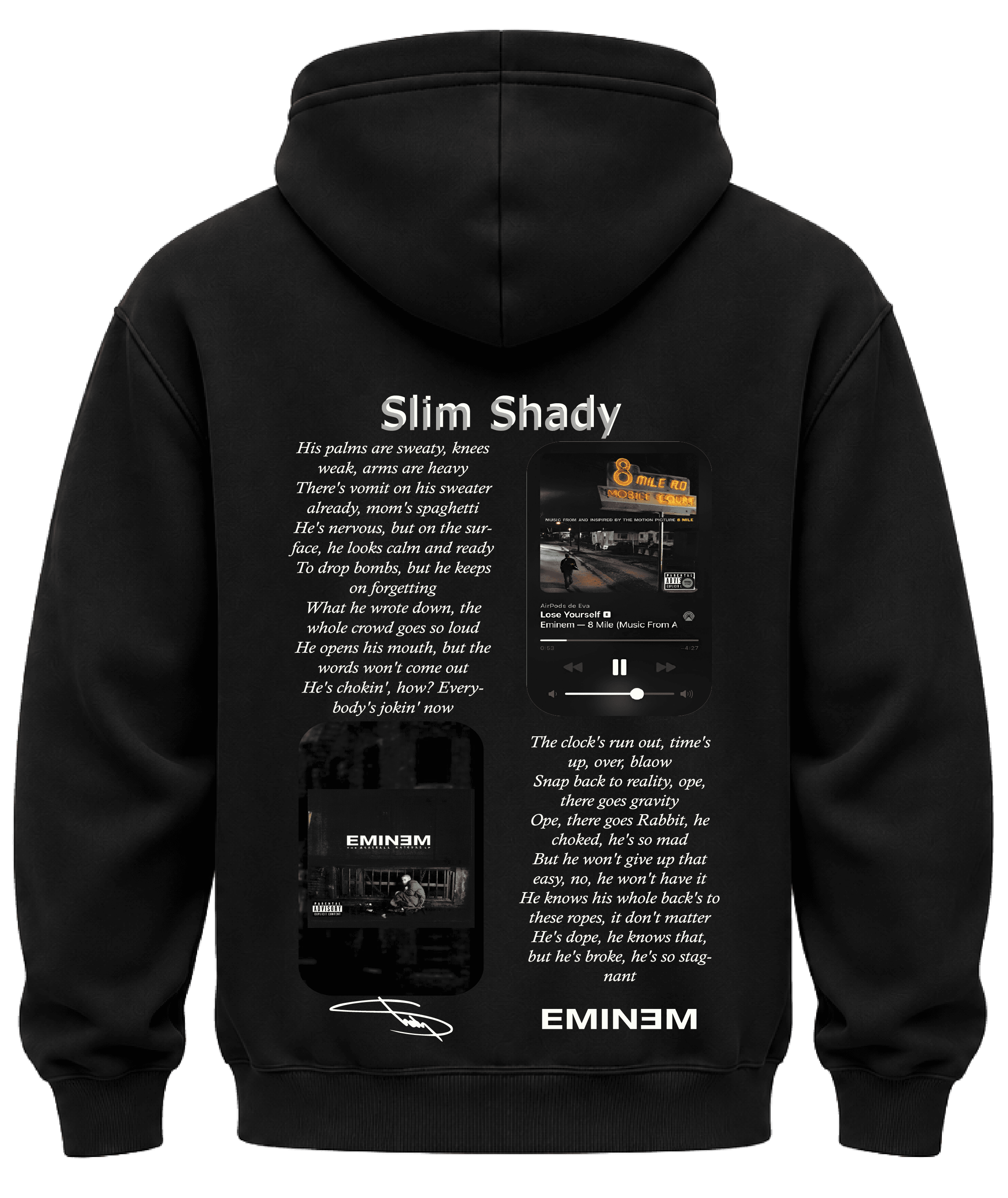 KIKO WEAR Slim Shady Hoodie Black hoodie