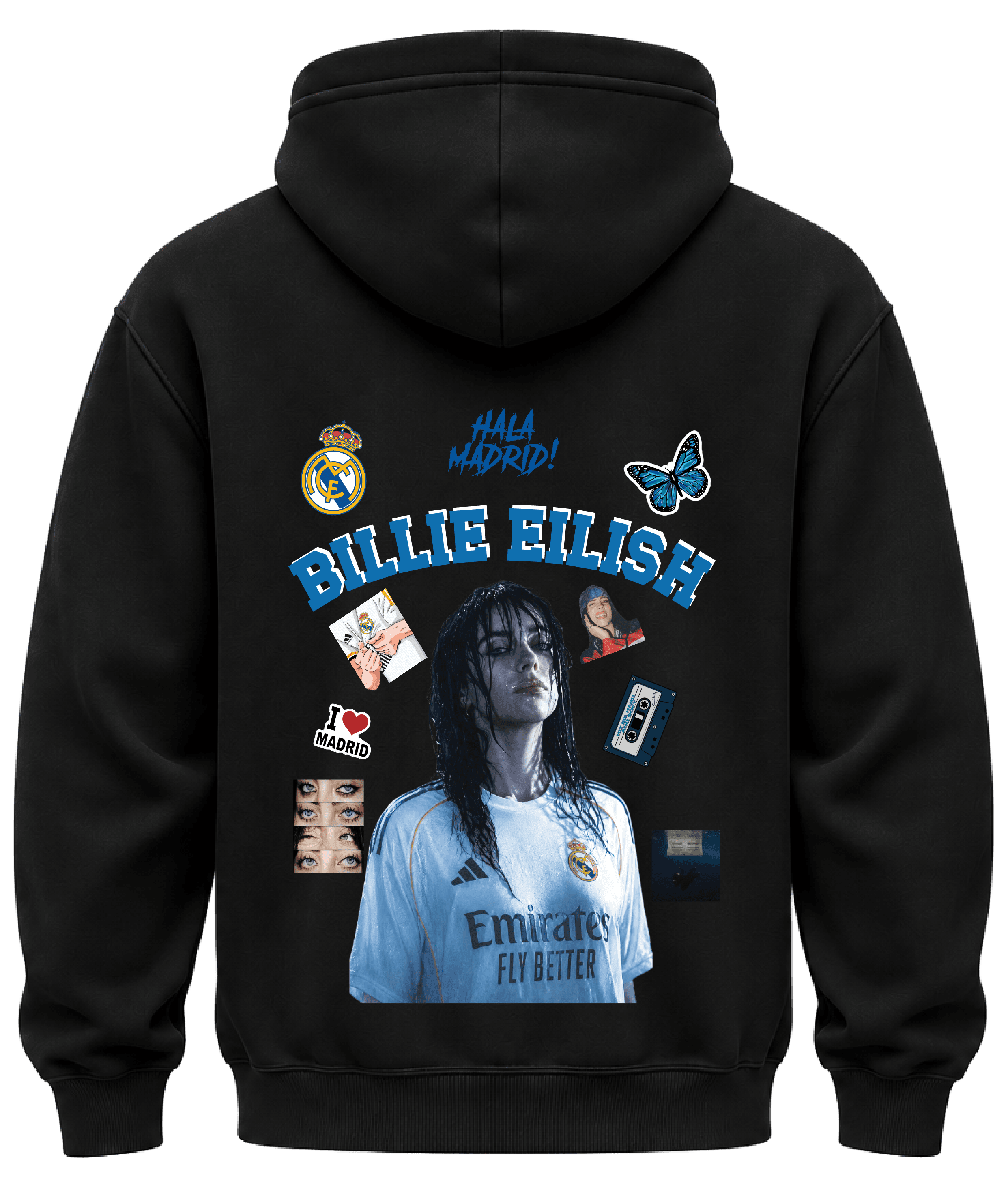 KIKO WEAR Billie Eilish X Madrid Hoodie Black hoodie