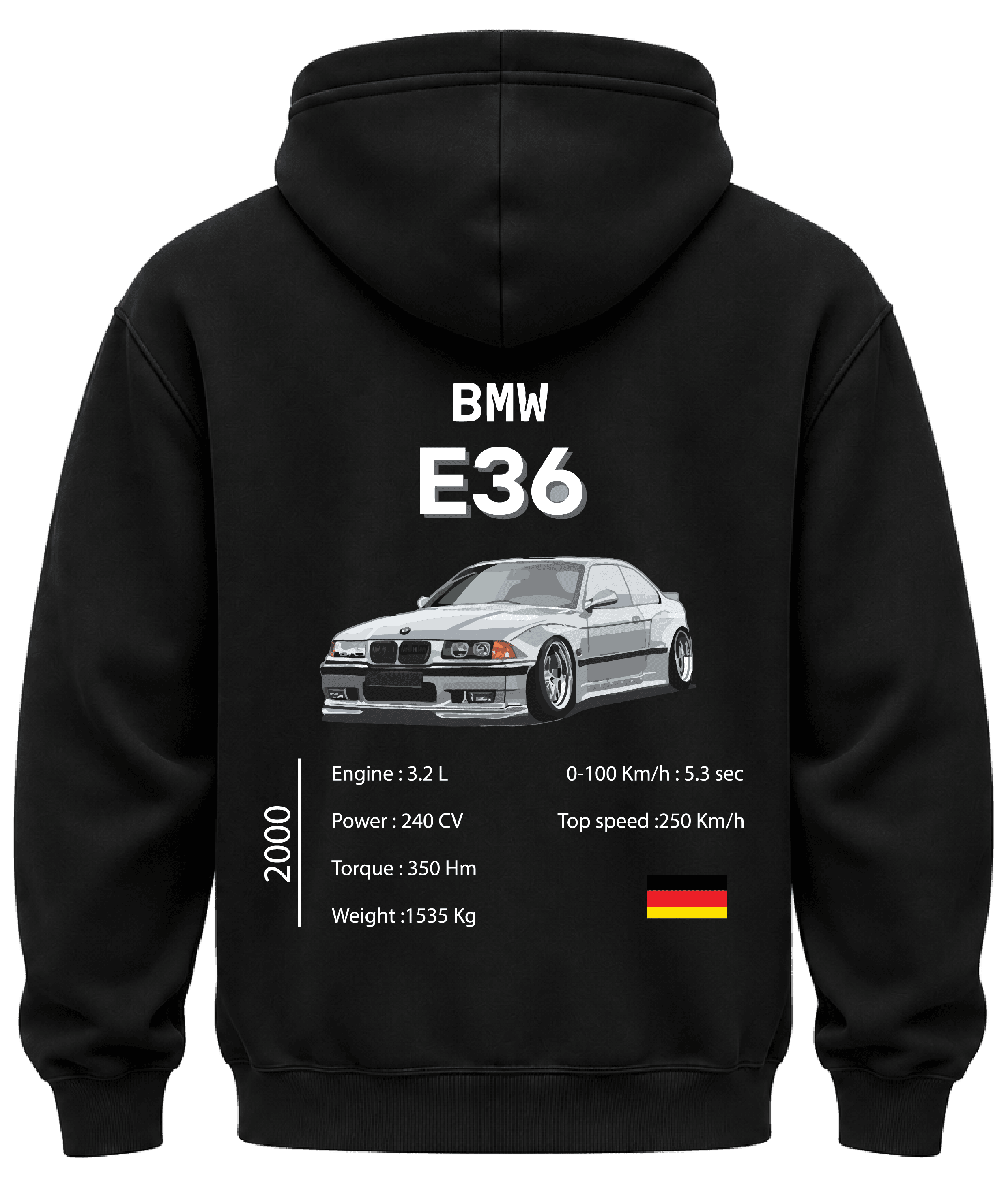 KIKO WEAR E36 Hoodie Black hoodie