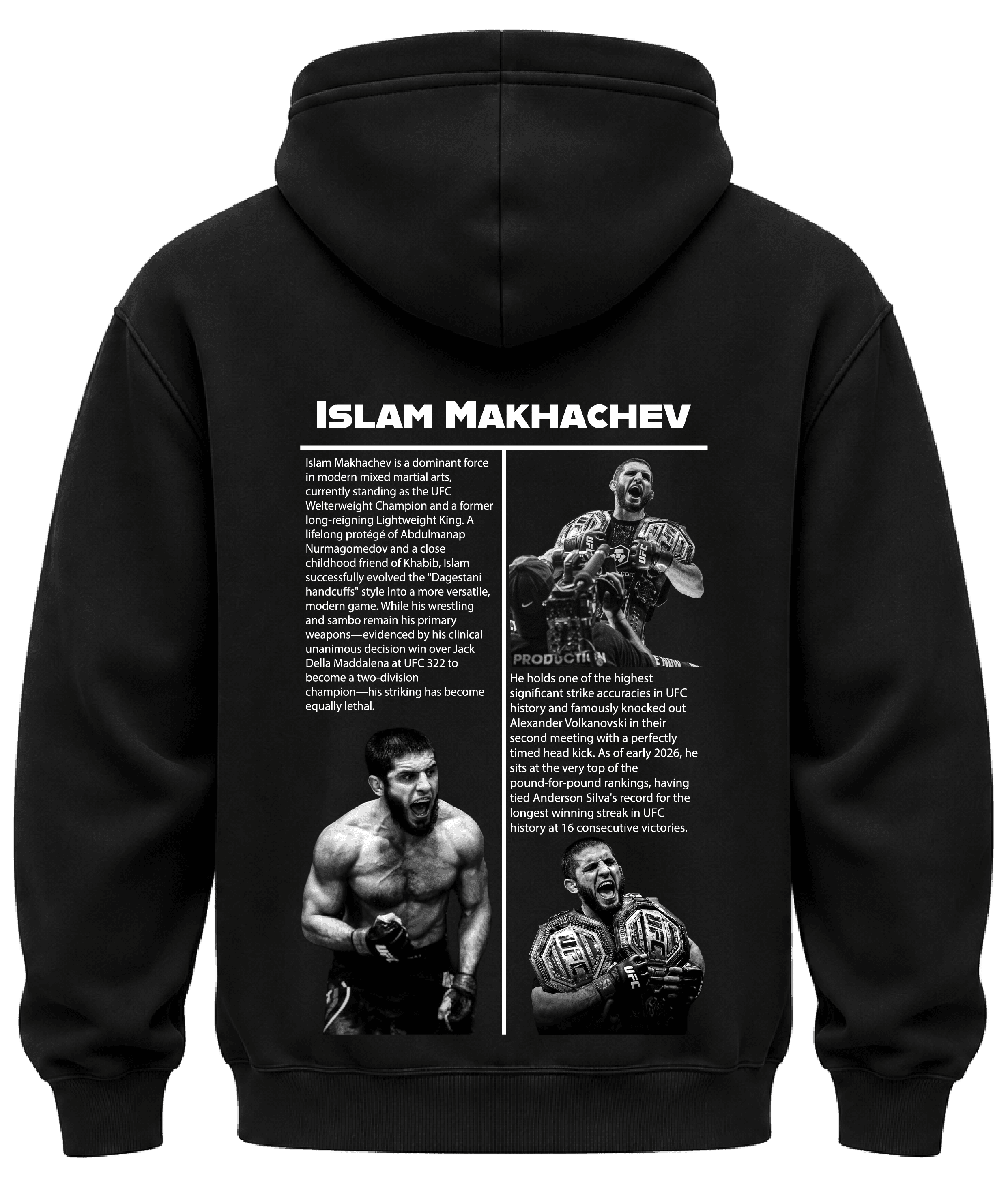 KIKO WEAR Islam Makhachev Hoodie Black hoodie