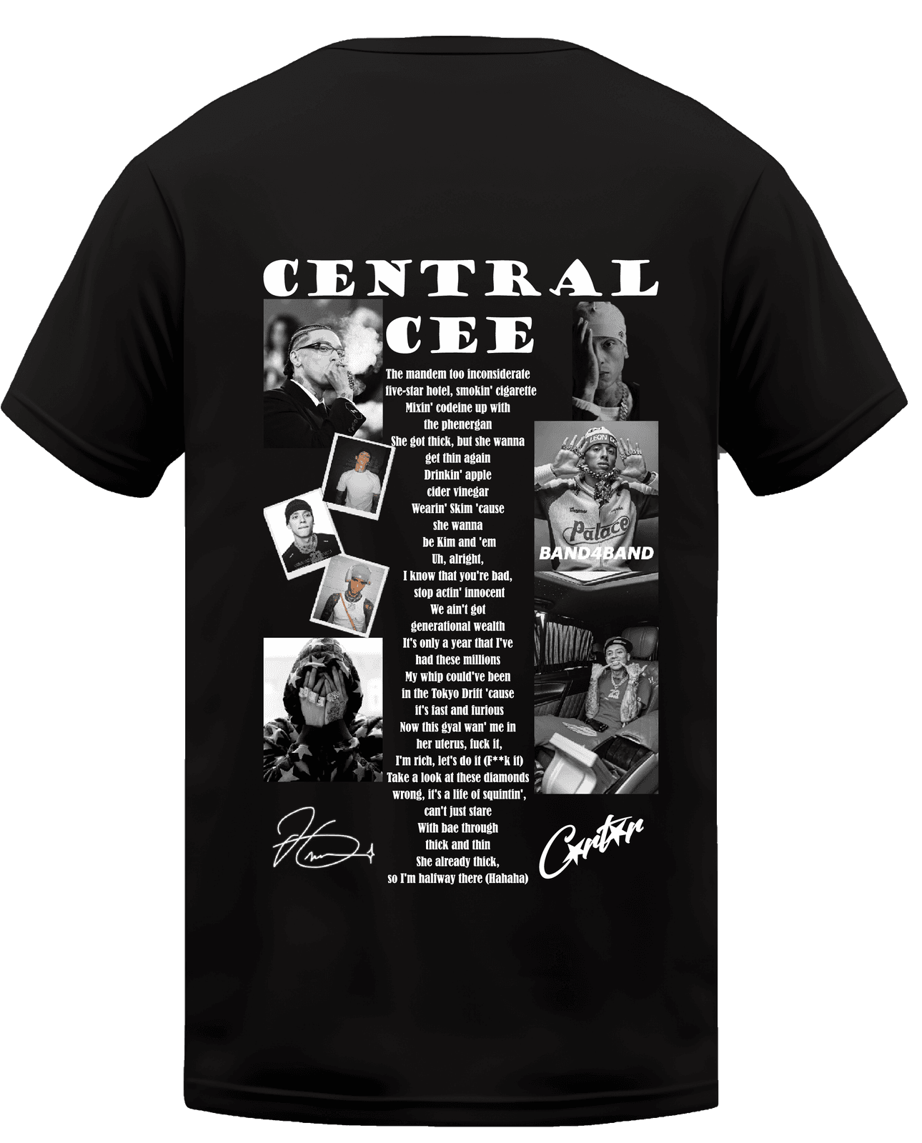 KIKO WEAR Central Cee Black T-shirt