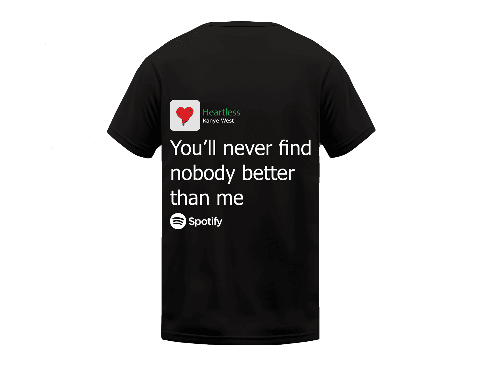 KIKO WEAR Heartless Kanye West Black T-shirt