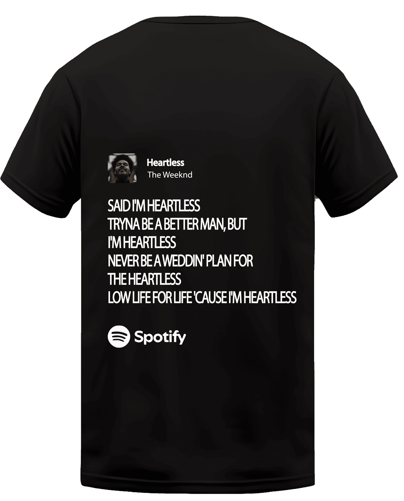 KIKO WEAR Heartless The Weeknd Black T-shirt