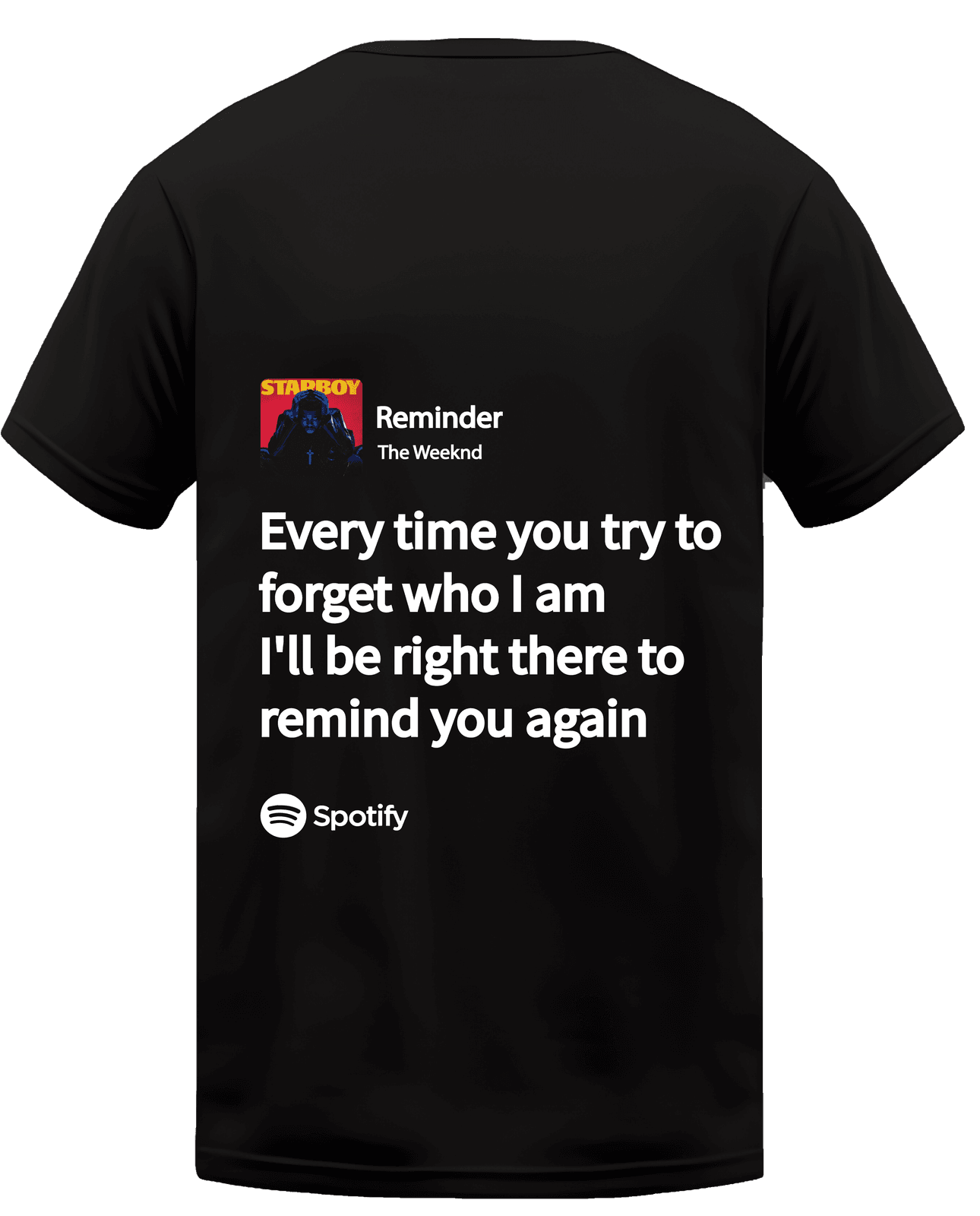 KIKO WEAR Reminder The Weeknd Black T-shirt