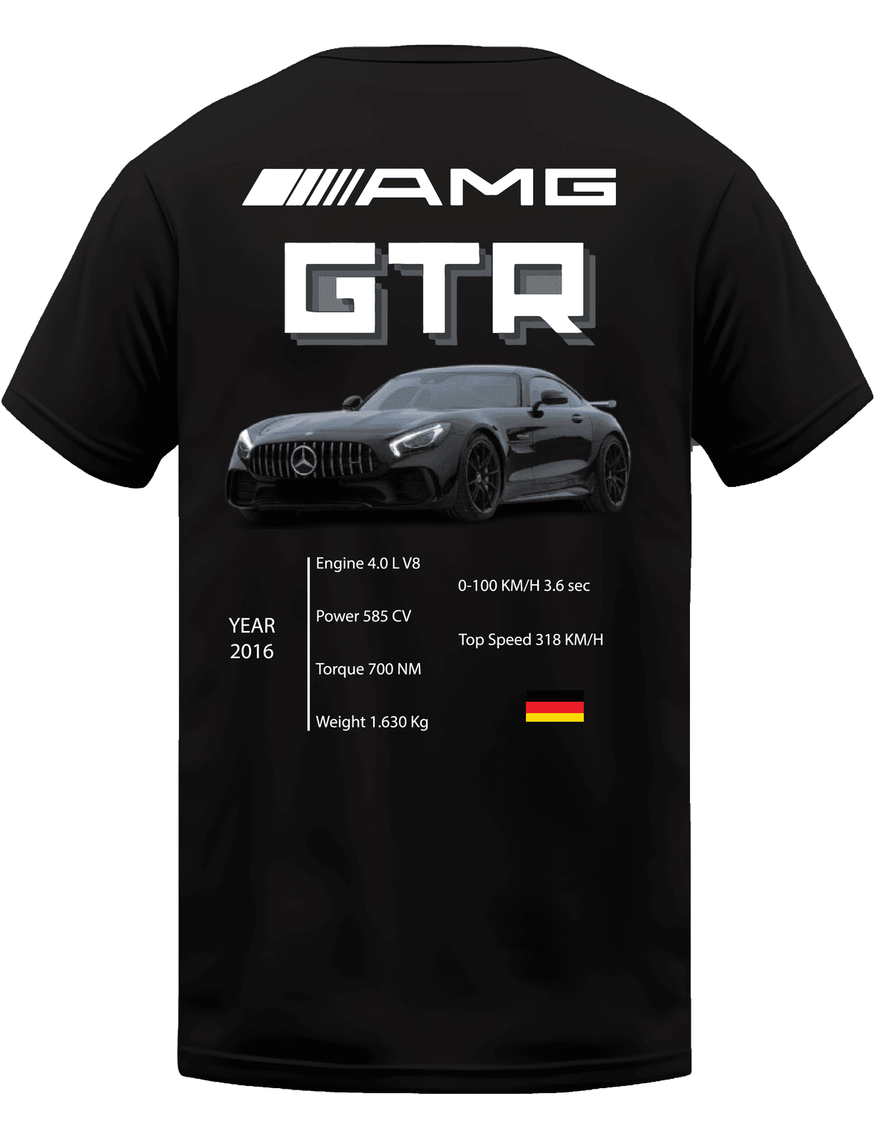 KIKO WEAR Marcedes GTR Black T-shirt